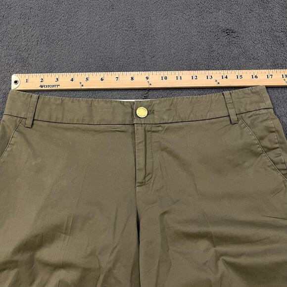 Tory Burch Brown Tan Bermuda Chino Casual Slash Pocket Shorts Women's Size 8 - Picture 5 of 9